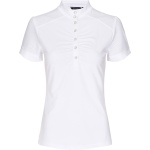 Kortärmad, feminin tävlingströja med eleganta puffärmar. Mesh över toppen samt baksidan av axlarna och ärmarna ger bra ventilation men också extra stretch för ökad rörelsefrihet. Tryckknappar med stil och enkel justering, tävlingströjan kombinerar design och funktion. 