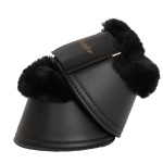 svarta boots med päls fluff