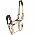 Nylongrimma med läder