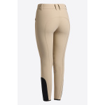 BRW013_JS013_1003_02 RG High Waist Woman Breeches är ridbyxor tillverkade av tyg i tvåvägsstretch med knägrepp i silikon för optimalt grepp i sadeln. Ridbyxorna har dolt grepp inuti midjebandet, perfekt för att fästa bättre mot din skjorta eller tröja. Den har en dragkedja framtill förstärkt med en dubbelknapp och stora öglor för att passa bra med bälte. I benavslutet sluter ridbyxorna om och tyget andas för att minska risken för skav och svett. Kontrasterande tryckt RG-logotyp ger plagget en modern look.  RG ridbyxorna är både snygga, sköna och prisvärda, finns i olika färger.