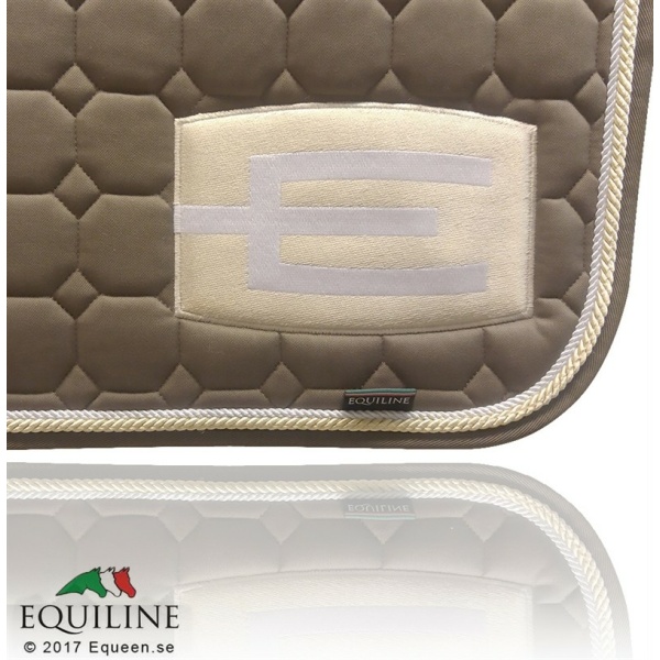 Equiline Schabrak E-logga Octagon Allround Cappuccino - Cream E-logga & Cream & Vit Passpoal
