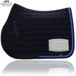 Equiline Schabrak Octagon med E-Logga Silver & Blå Swarovski - Octagon Allround