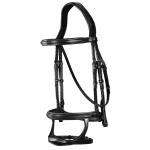 Dubbel nosgrimma silverspännen dyon svart