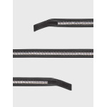 Equiline rakt pannband svart med silverklinker