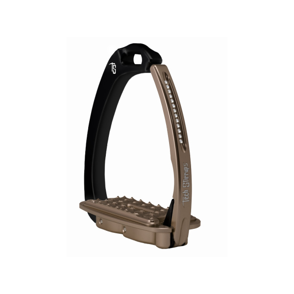 Tech stirrups sloped evo swarovski svart brun