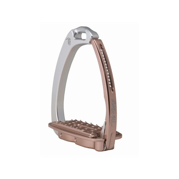 Tech stirrups sloped evo swarovski silver rose