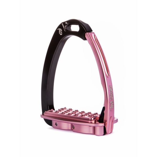 Tech stirrups sloped evo svart rosa