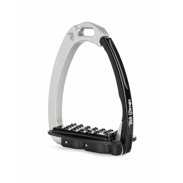 Tech stirrups sloped evo silver svart