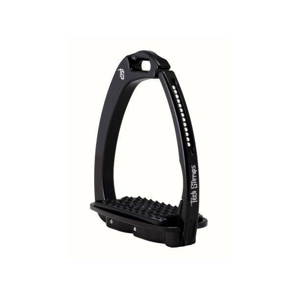 Tech stirrups sloped evo swarovski svart titanium