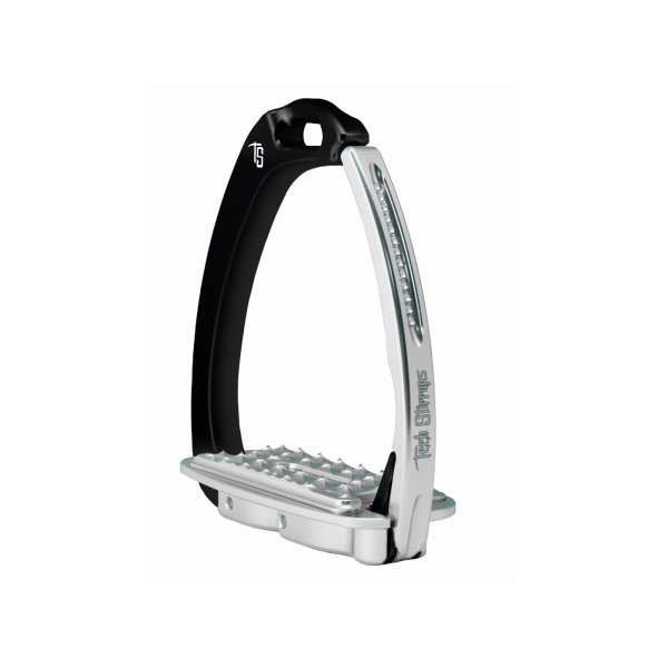 Tech stirrups sloped evo swarovski svart silver