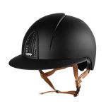 kep smart ridhjälm med beige hakband