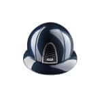 kep italia blå shine ridhjälm med solskärm