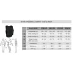 komperdell säkerhetsväst måttabell